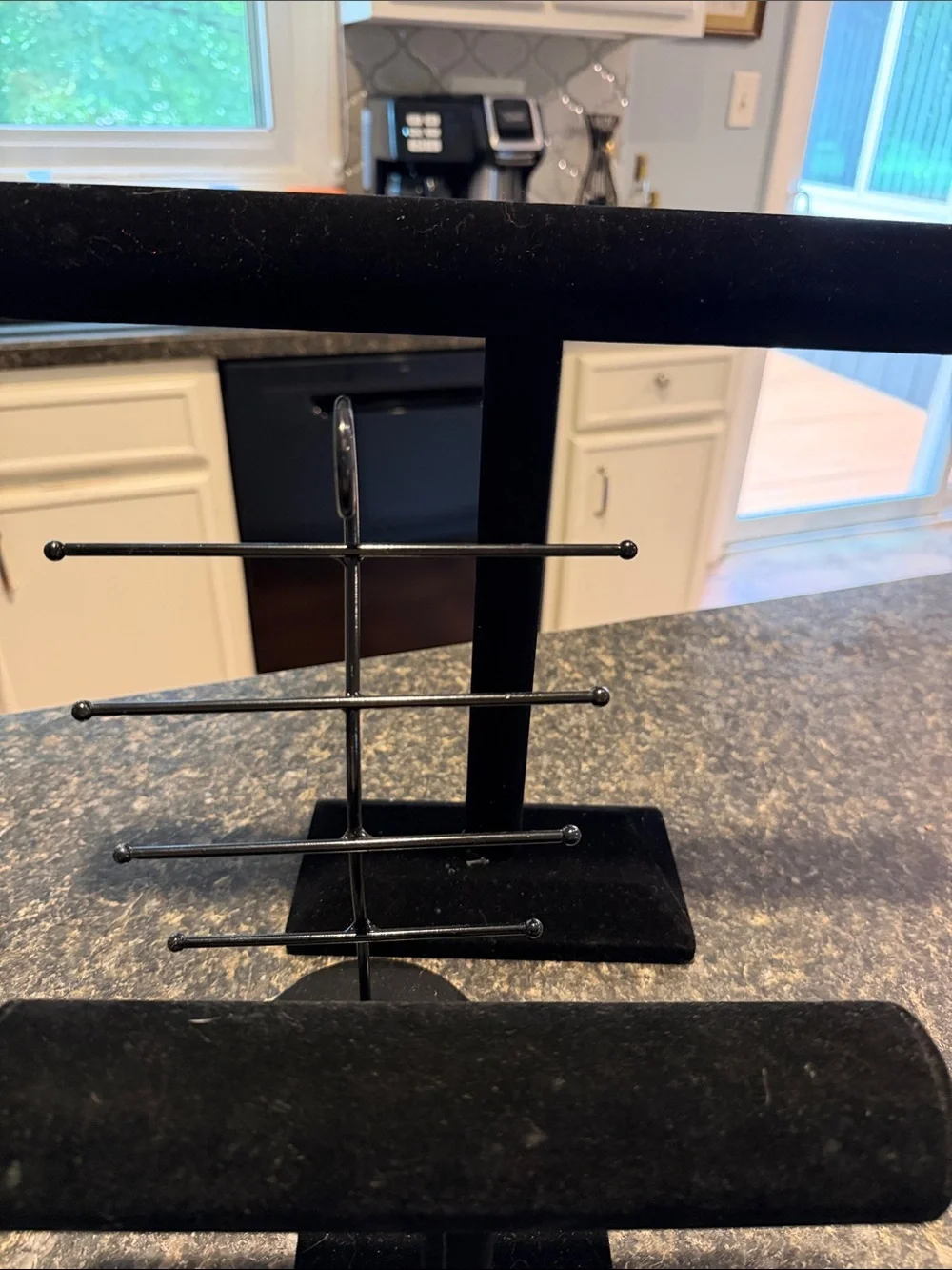 Set of 3 Black Velvet Jewelry Display Set